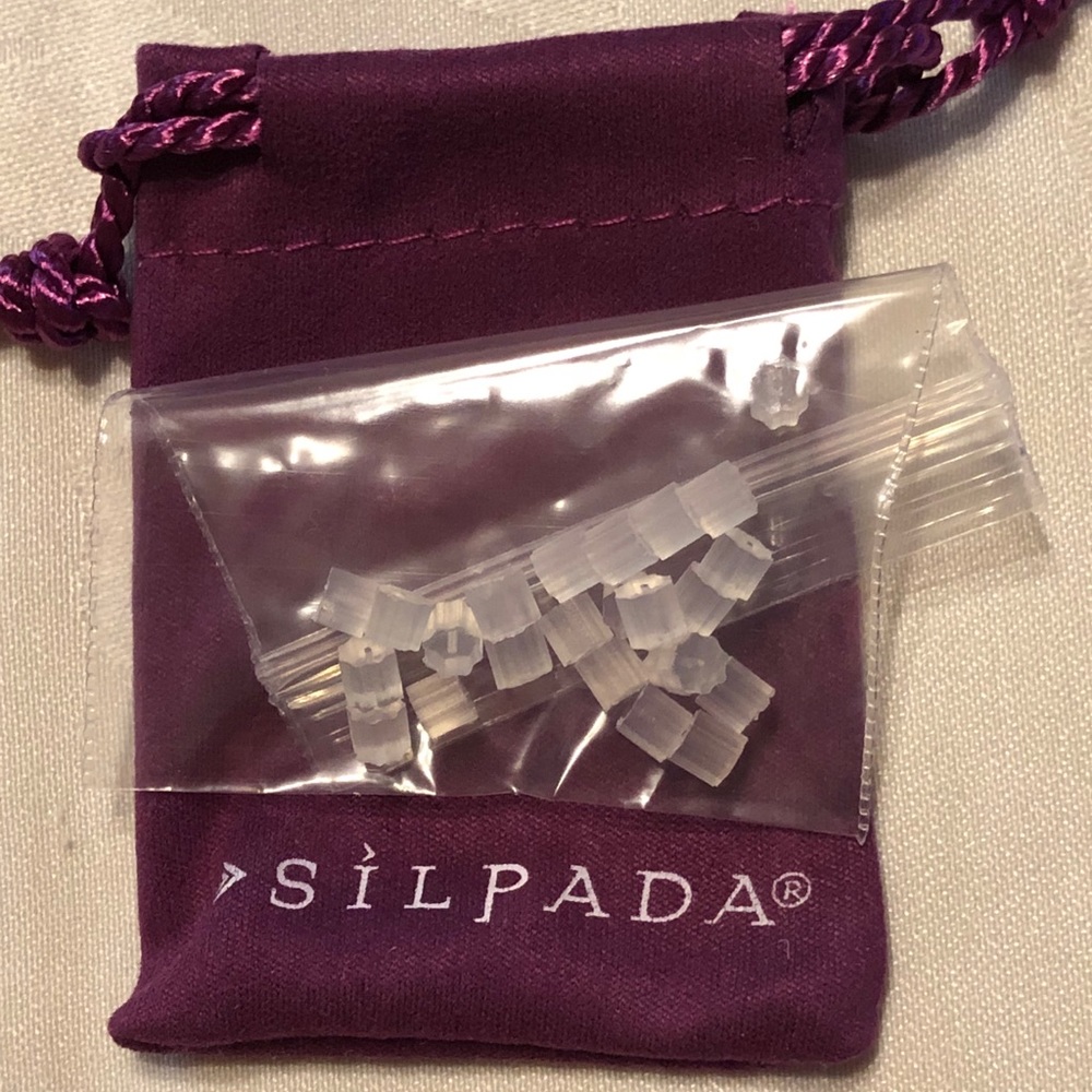 Silpada Cylinder Rubber Earring Backs ~ NEW ~ Set of 12